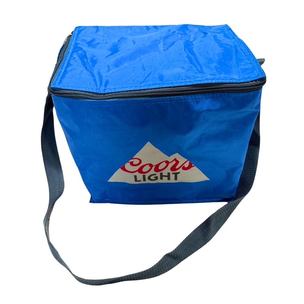Coors Light Insulated Soft Cooler Bag Blue 12 Pack Beer Lunch Tailgate Camping